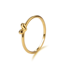 925 Sterling Silver Polished Mini Heart Thin Band Ring