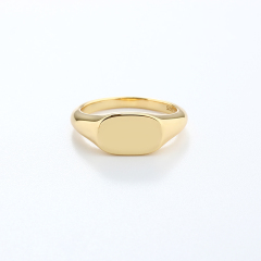 925 Sterling Silver Polished Oval Signet Ring