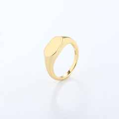 925 Sterling Silver Polished Oval Signet Ring