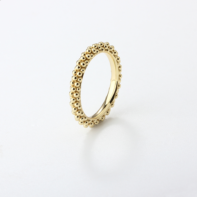 925 Sterling Silver Small Beads Ring