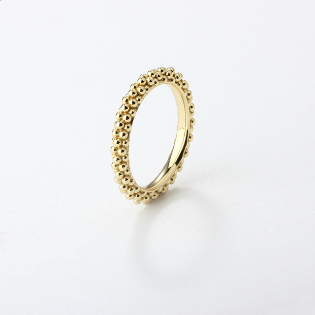 925 Sterling Silver Small Beads Ring