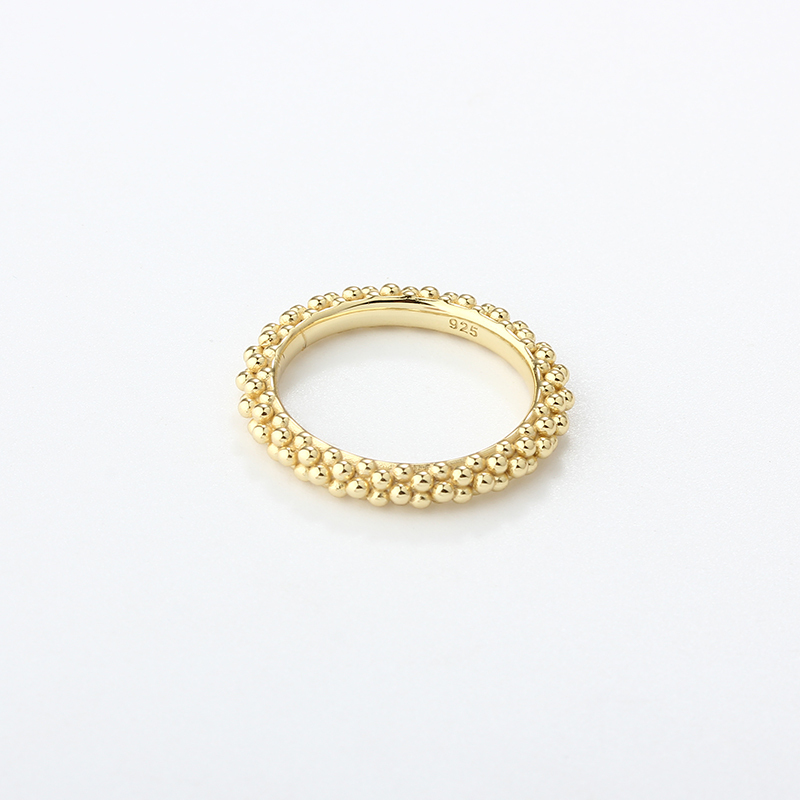 925 Sterling Silver Small Beads Ring