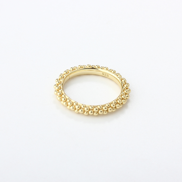 925 Sterling Silver Small Beads Ring
