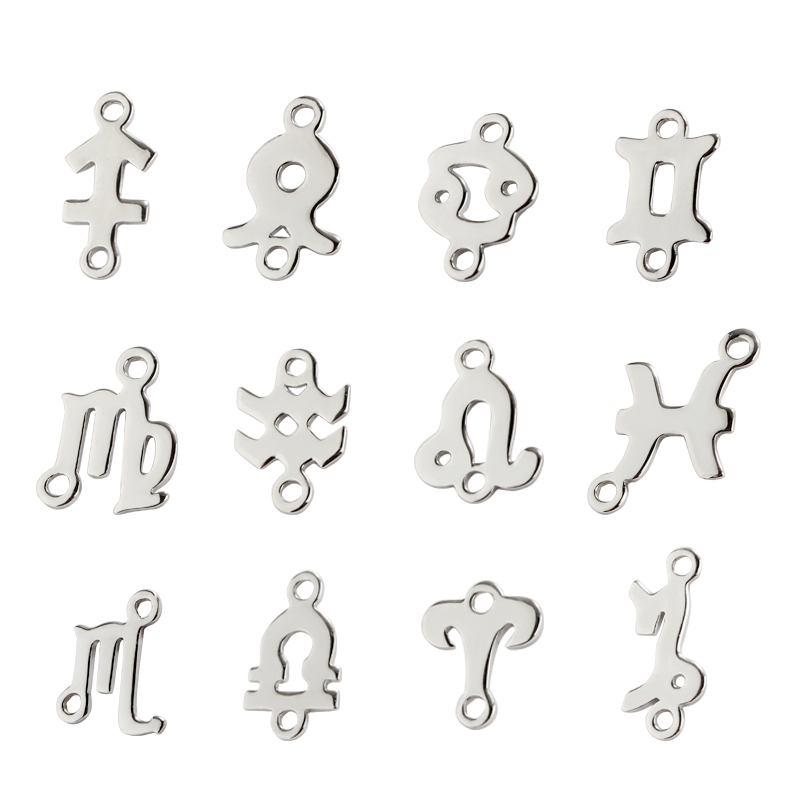 925 Sterling Silver Zodiac Sign Connectors