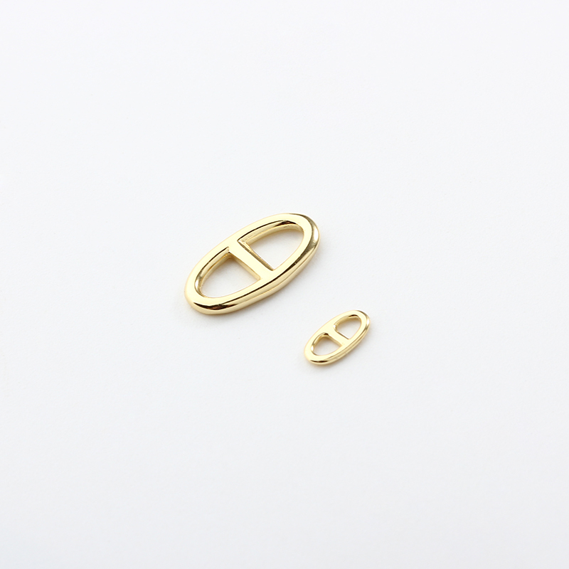 925 Sterling Silver Flat Pig Nose Connector