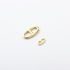 925 Sterling Silver Flat Pig Nose Connector