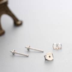 925 Sterling Silver Pearl Cup Stud Earring Findings