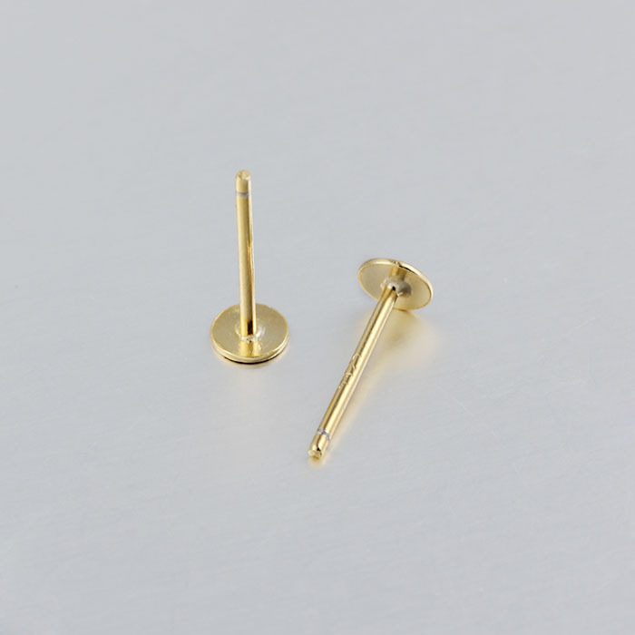 925 Sterling Silver Simple Polished Round Coin Stud Earring Findings