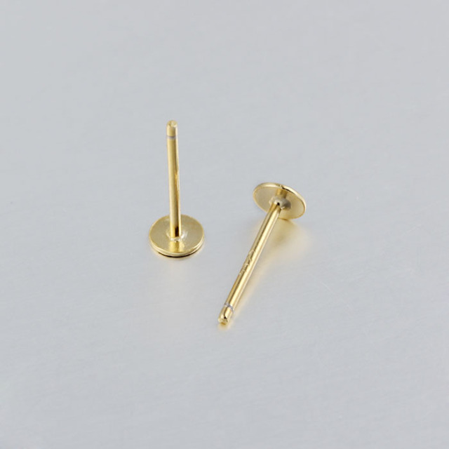 925 Sterling Silver Simple Polished Round Coin Stud Earring Findings