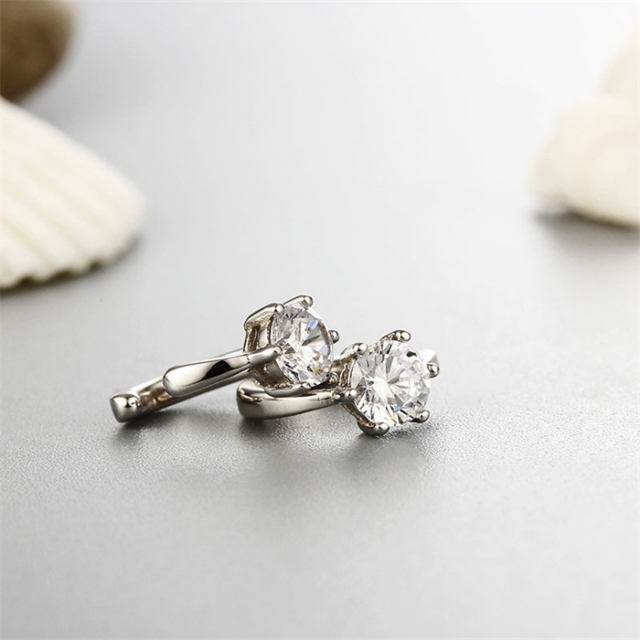 925 Sterling Silver Solitaire Cz Ear Cuff