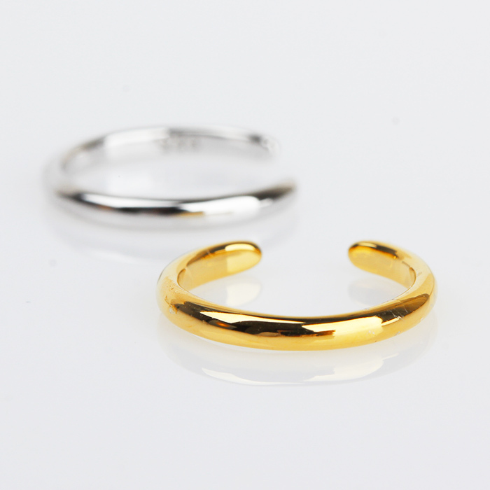 925 Sterling Silver Simple Shiny Ear Cuff