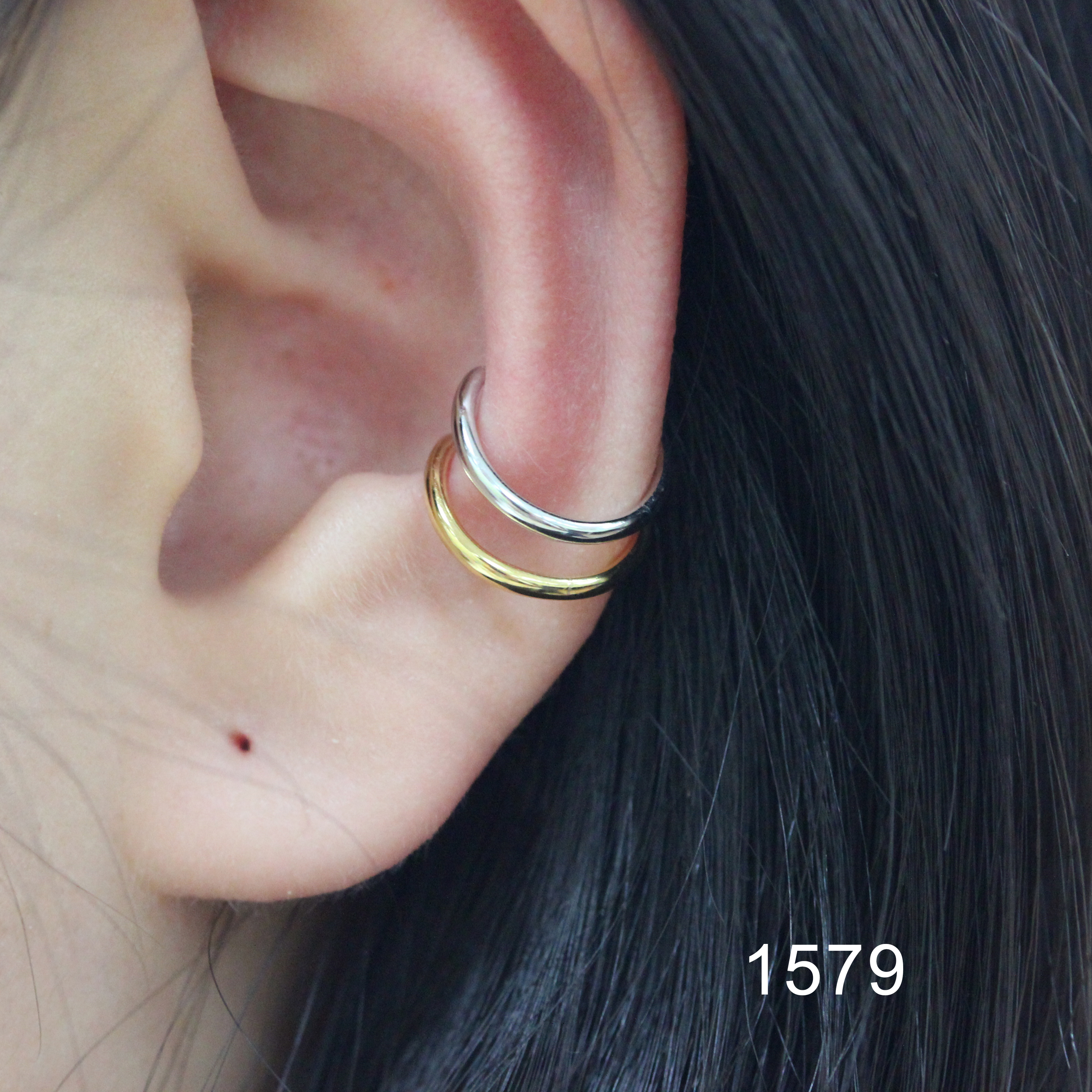 925 Sterling Silver Simple Shiny Ear Cuff