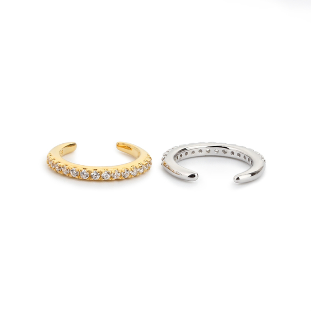 925 Sterling Silver Paved CZ Ear Cuff