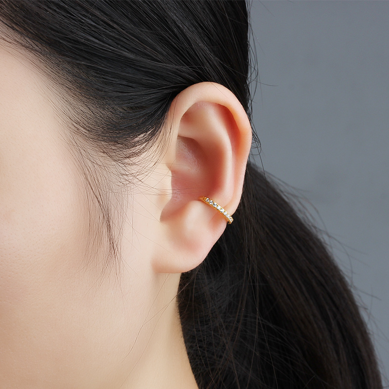 925 Sterling Silver Paved CZ Ear Cuff