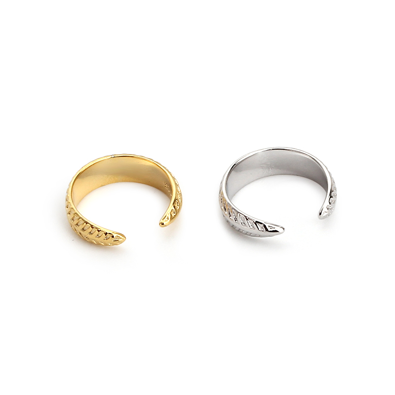 925 Sterling Silver Textured Ear Cuff