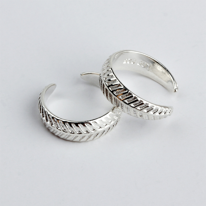 925 Sterling Silver Textured Ear Cuff