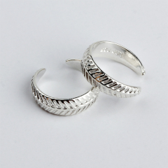 925 Sterling Silver Textured Ear Cuff