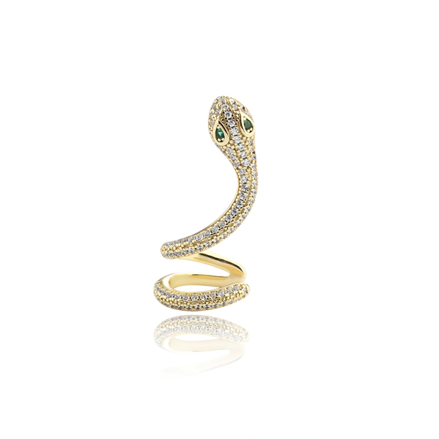 925 Sterling Silver CZ Paved Snake Ear Cuff