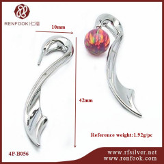 925 Sterling Silver Unique Long Pendant For Pearl