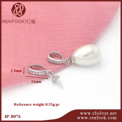 925 Sterling Silver CZ  Pendant For Pearl Making