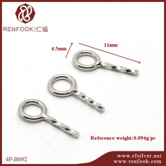 925 Sterling Silver Simple Ring Pendant For Pearl