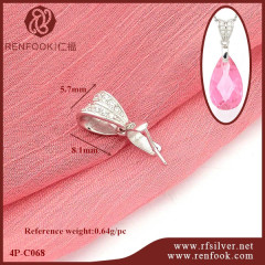 925 Sterling Silver Crystal Pendant Findings
