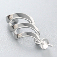 925 Sterling Silver Thread Pendant Mounting For Pearl