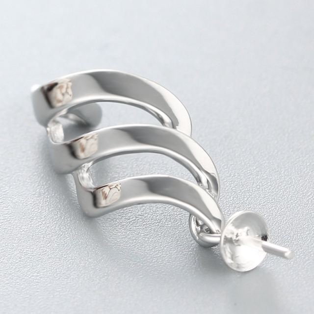 925 Sterling Silver Thread Pendant Mounting For Pearl