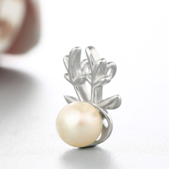925 Sterling Silver Deer Pearl Pendant Mounting