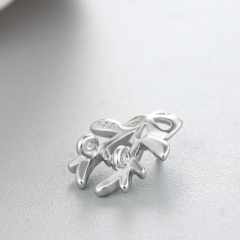 925 Sterling Silver Deer Pearl Pendant Mounting