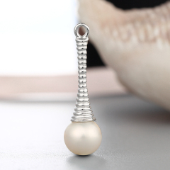 925 Sterling Silver Screw Pendant For Pearl