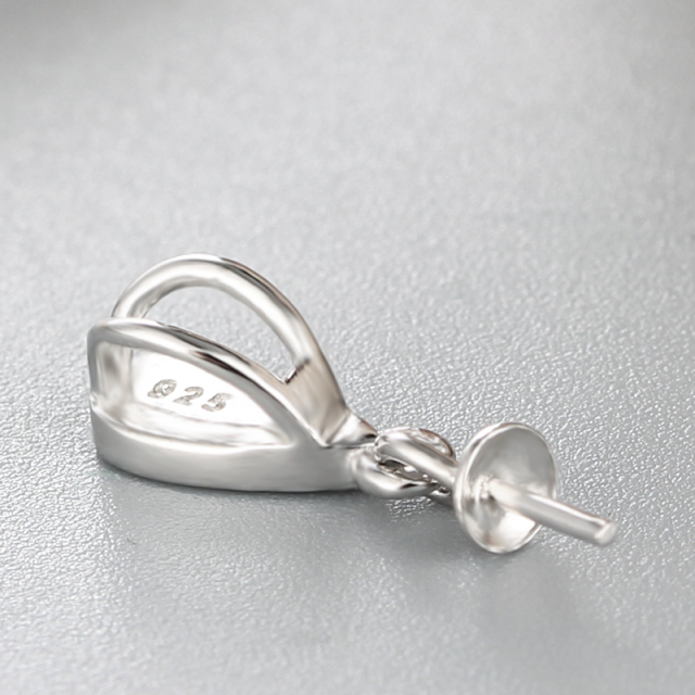 925 Sterling Silver Simple Waterdrop Pendant For Pearl