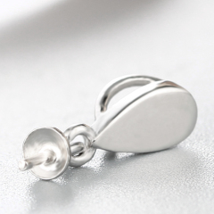 925 Sterling Silver Simple Waterdrop Pendant For Pearl