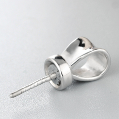 925 Sterling Silver Simple Pendant With Pearl Cup