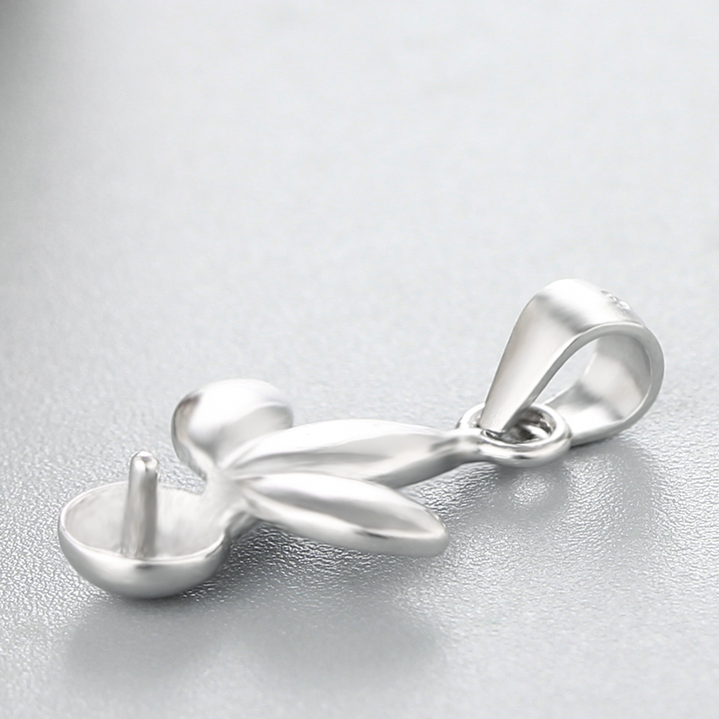 925 Sterling Silver Three Leaves Pendant For Pearl