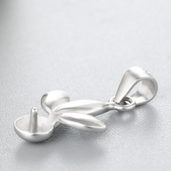925 Sterling Silver Three Leaves Pendant For Pearl