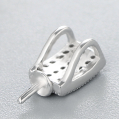 925 Sterling Silver Cubic Zirconia Stone Pendant For Pearl