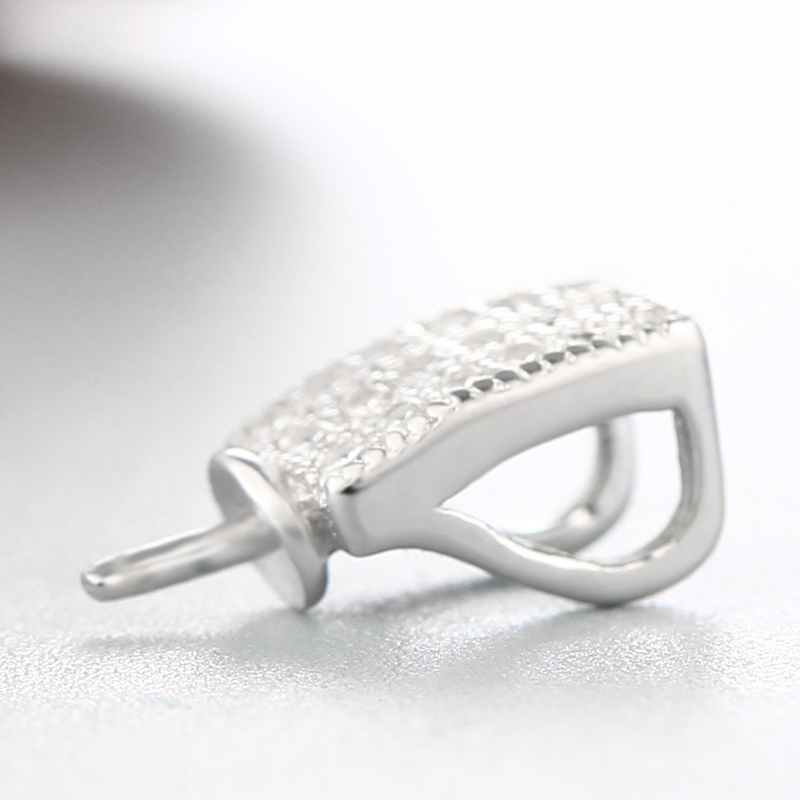 925 Sterling Silver Cubic Zirconia Stone Pendant For Pearl