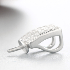 925 Sterling Silver Cubic Zirconia Stone Pendant For Pearl