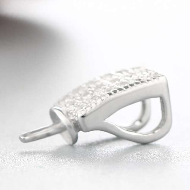 925 Sterling Silver Cubic Zirconia Stone Pendant For Pearl