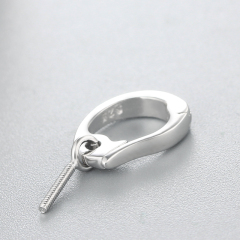 925 Sterling Silver Simple Clasp Pendant For Pearl