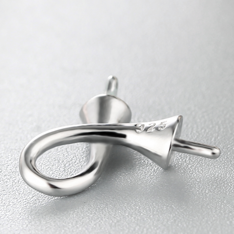 925 Sterling Silver Pendant For Double Pearls
