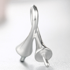 925 Sterling Silver Pendant For Double Pearls