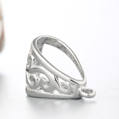 925 Sterling Silver Fancy Hollow Pendant