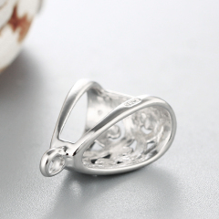 925 Sterling Silver Fancy Hollow Pendant