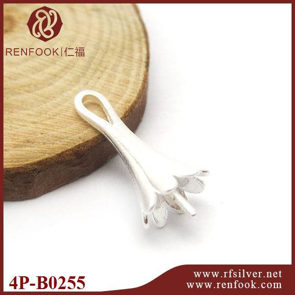 925 Sterling Silver Flower Pendant For Pearl