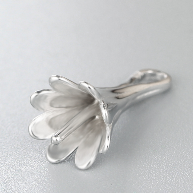 925 Sterling Silver Flower Pendant For Pearl