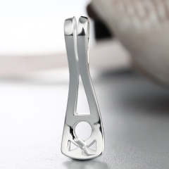 925 Sterling Silver Simple Number 9 Pendant For Pearl