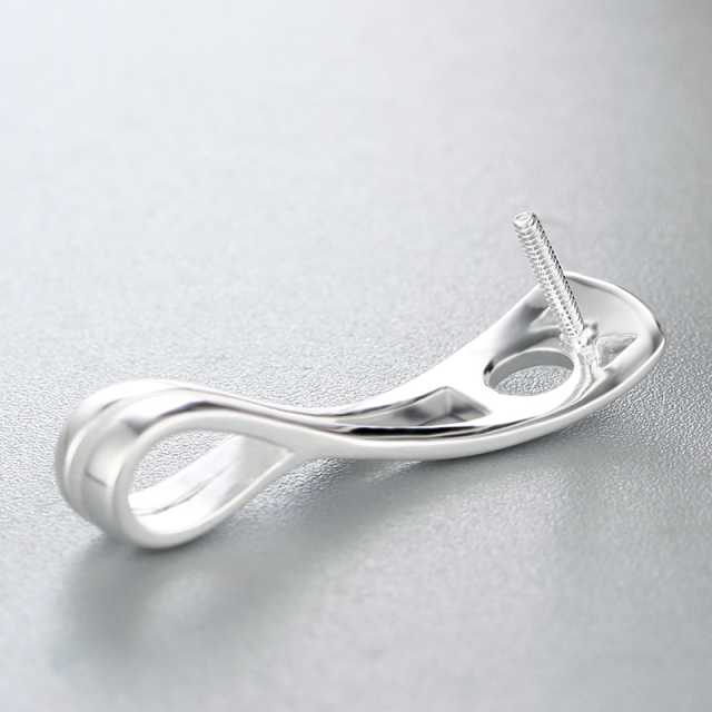 925 Sterling Silver Simple Number 9 Pendant For Pearl