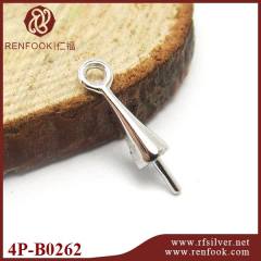 925 Sterling Silver Simple Little Cone Pendant For Pearl